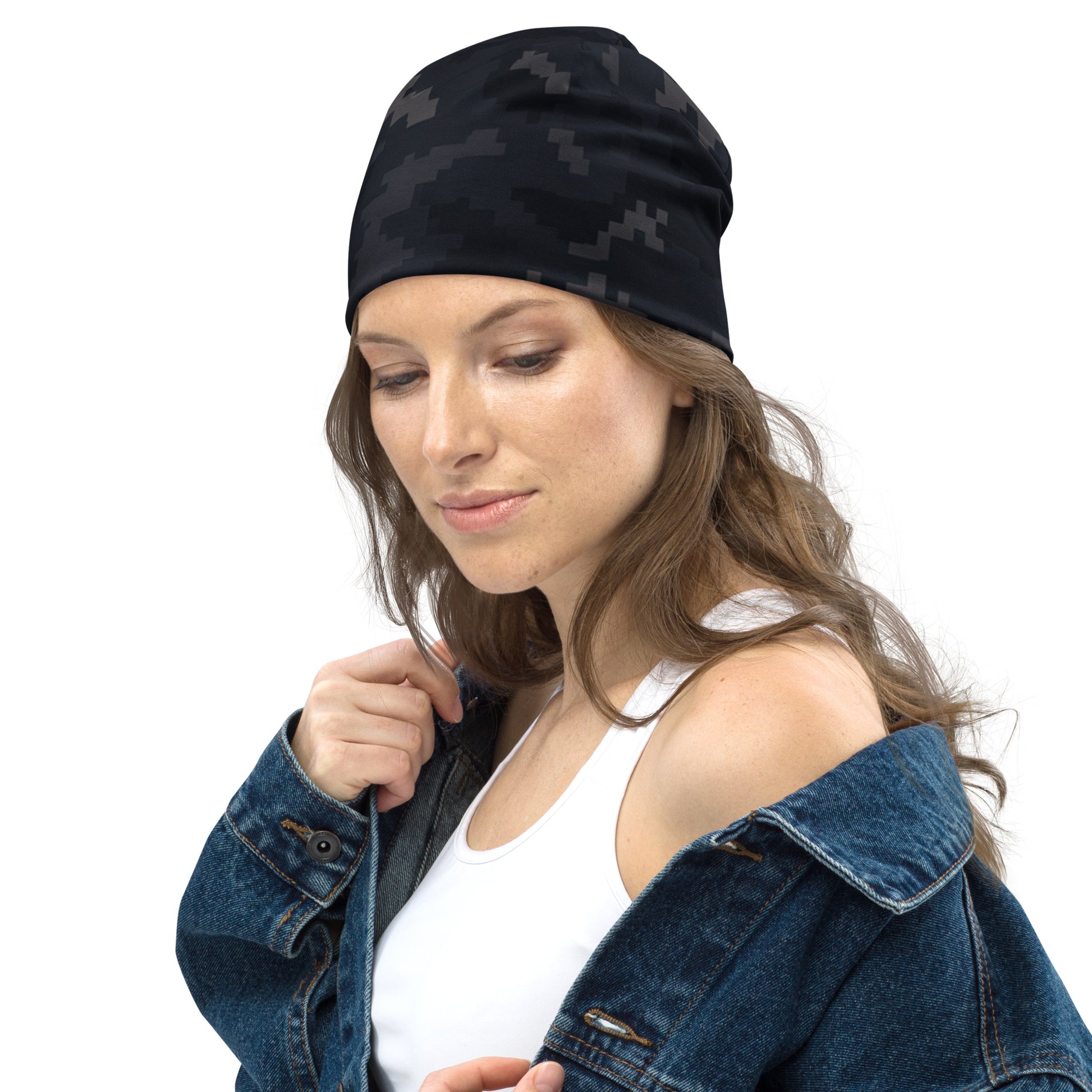 North-South Dark Pixel Camo Beenie