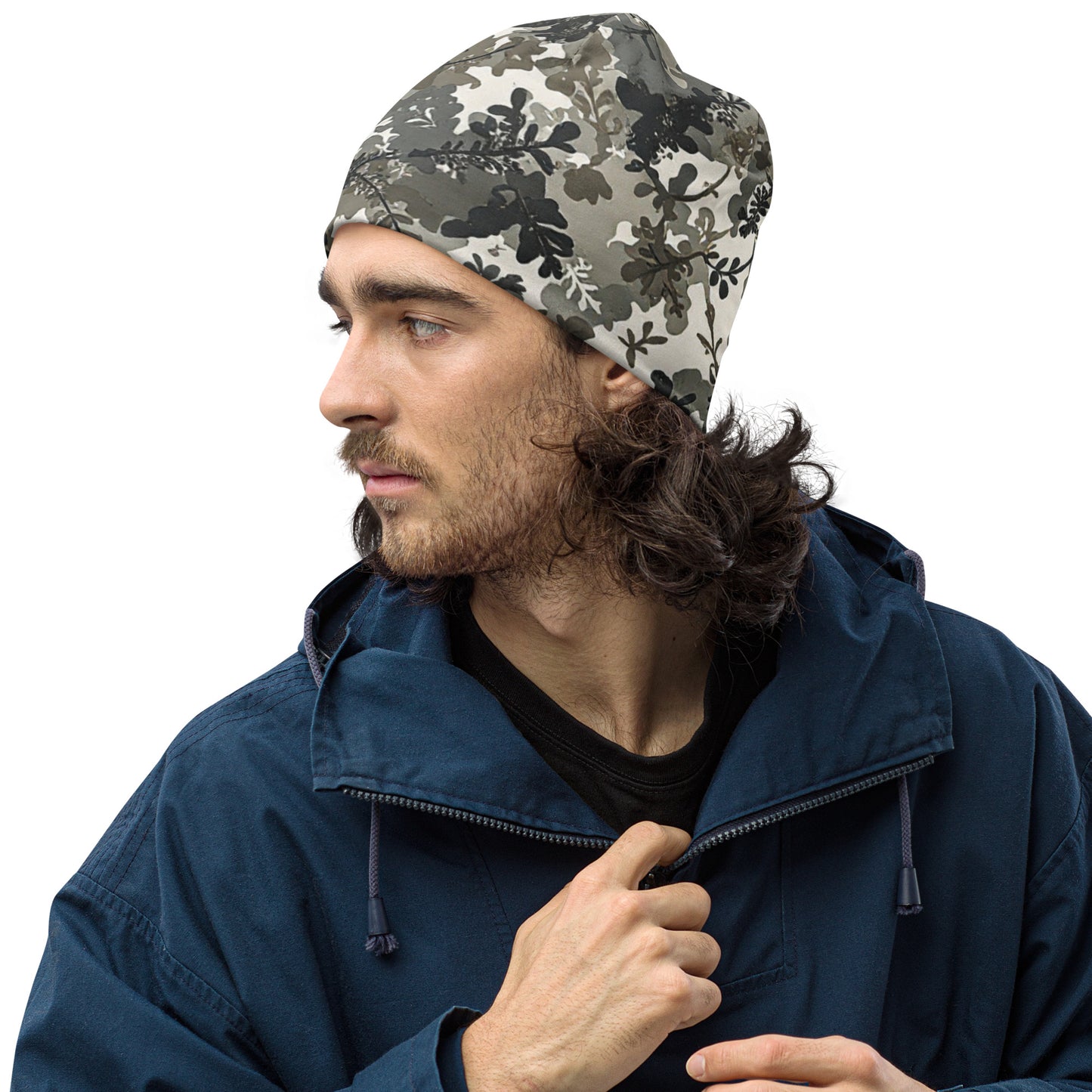 North-South Dark Leaf Camo Beenie