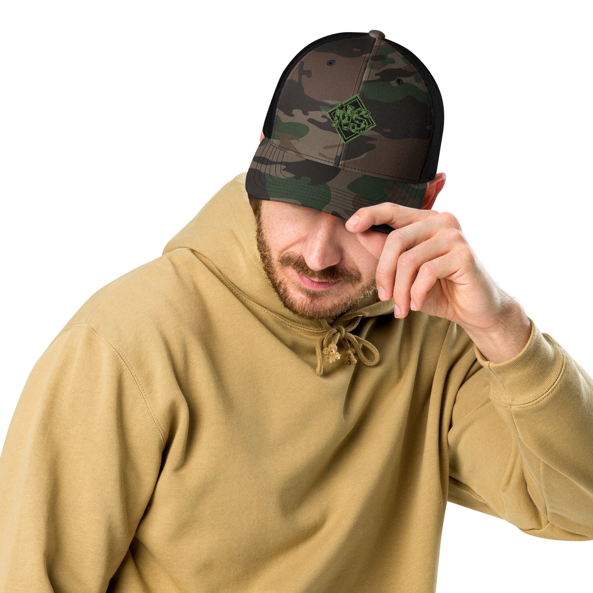 North-South Camo Shield Trucker Hat
