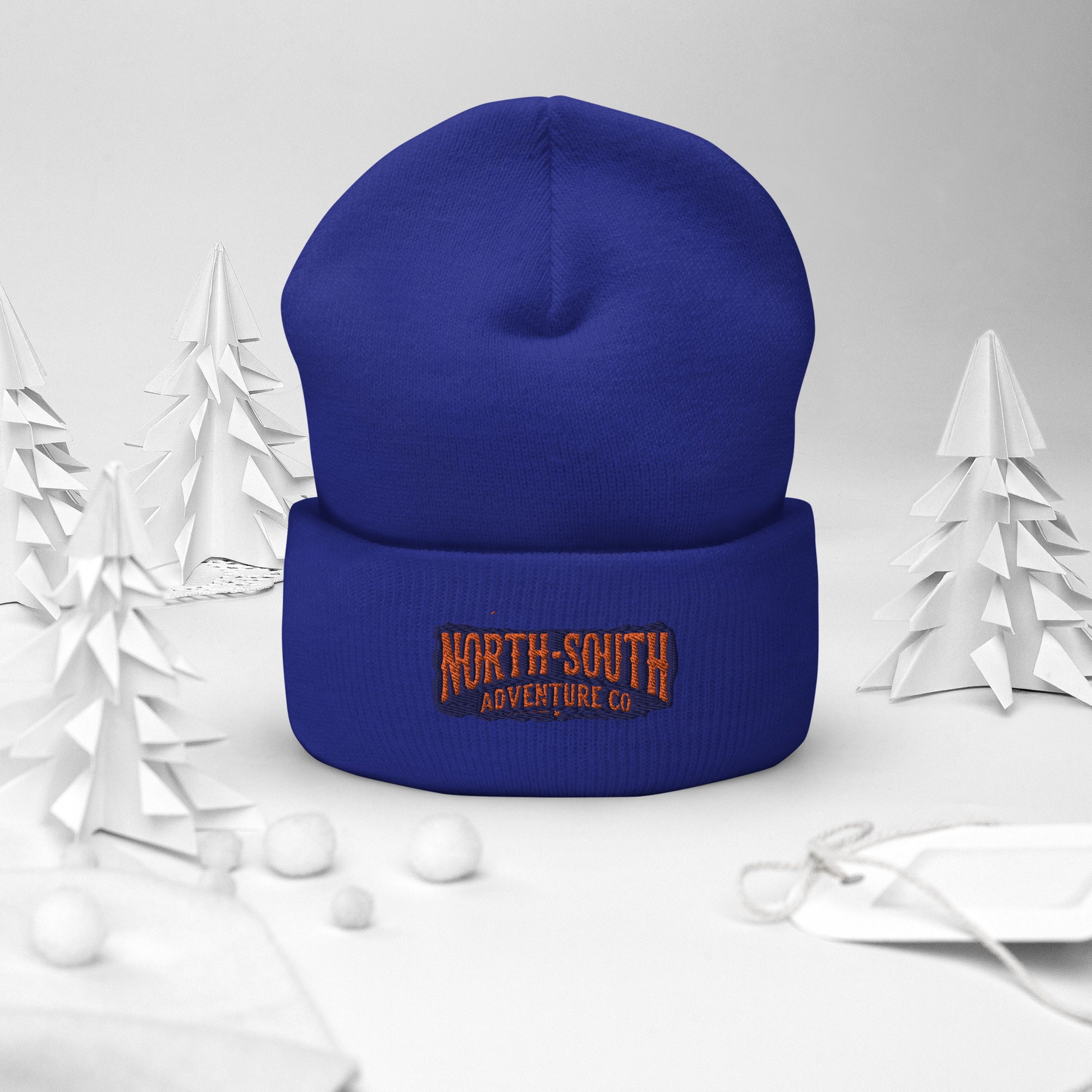 North-South Cuffed Embroidered NS Beanie, winter hat