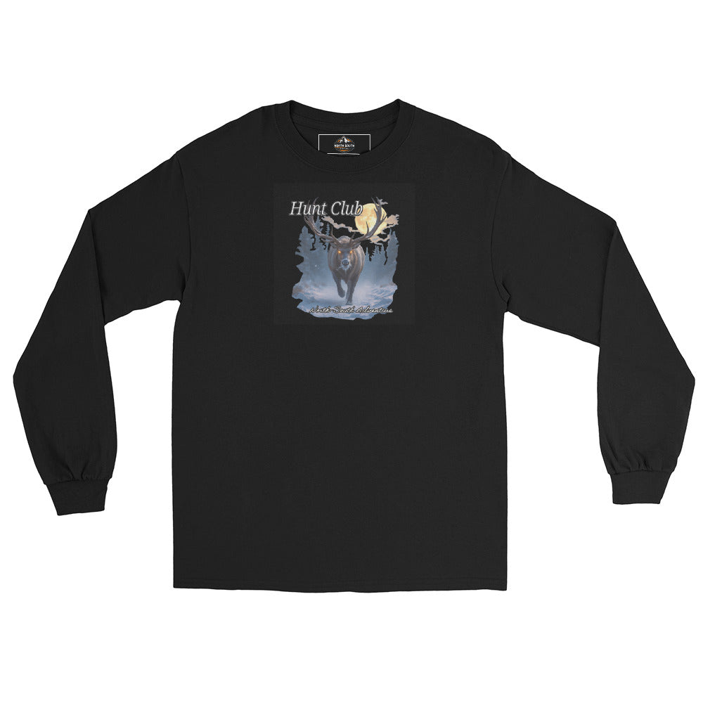 North-South Hunt Club Elk  Long Sleeve Shirt, hunting, outdoor, club, elk, hunt, adventure.