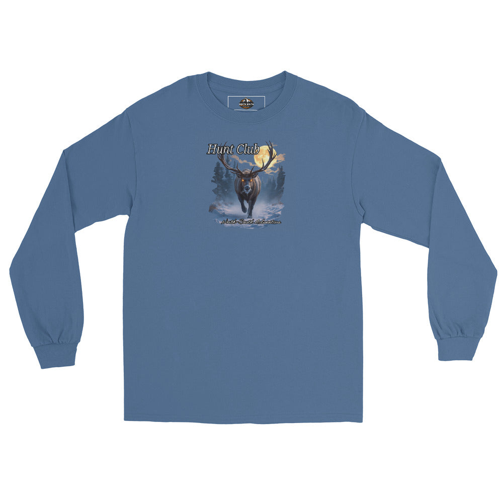 North-South Hunt Club Elk  Long Sleeve Shirt, hunting, outdoor, club, elk, hunt, adventure.