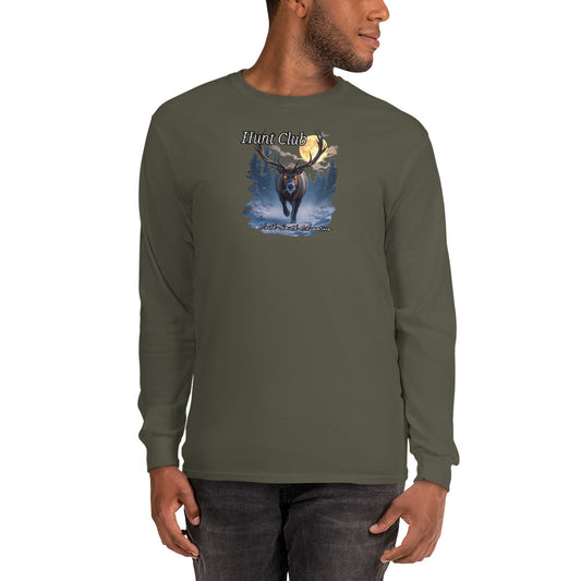 North-South Hunt Club Elk  Long Sleeve Shirt, hunting, outdoor, club, elk, hunt, adventure.