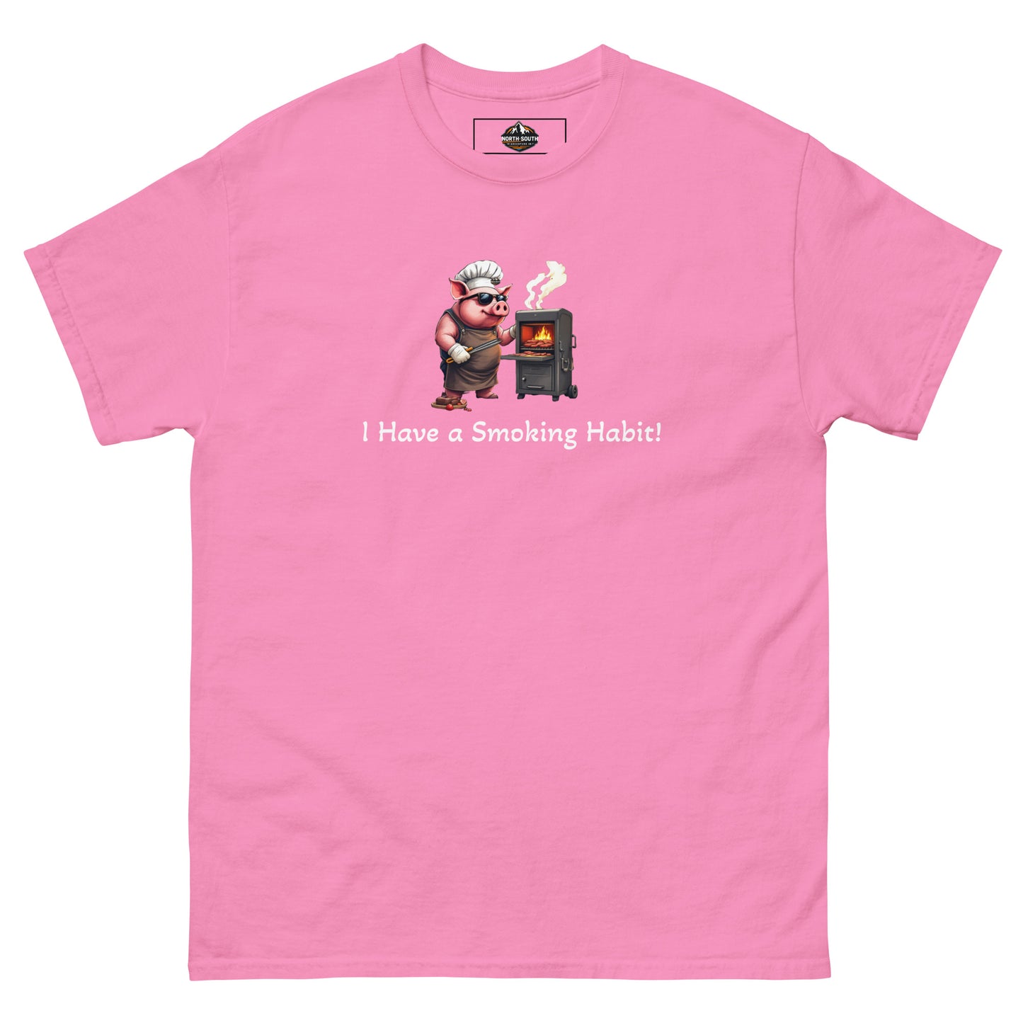 North-South, Outdoor, smoking meat, BBQ habit, trendy, gift, Fathers, enthusiasts, t-shirt