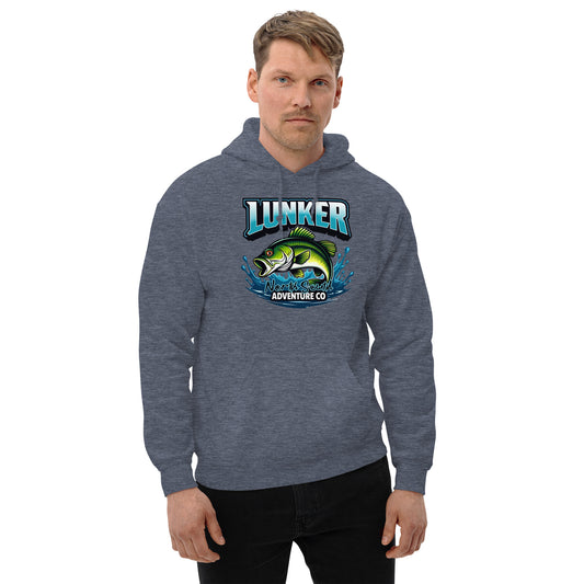 North-South Lunker Bass Fishing  Hoodie
