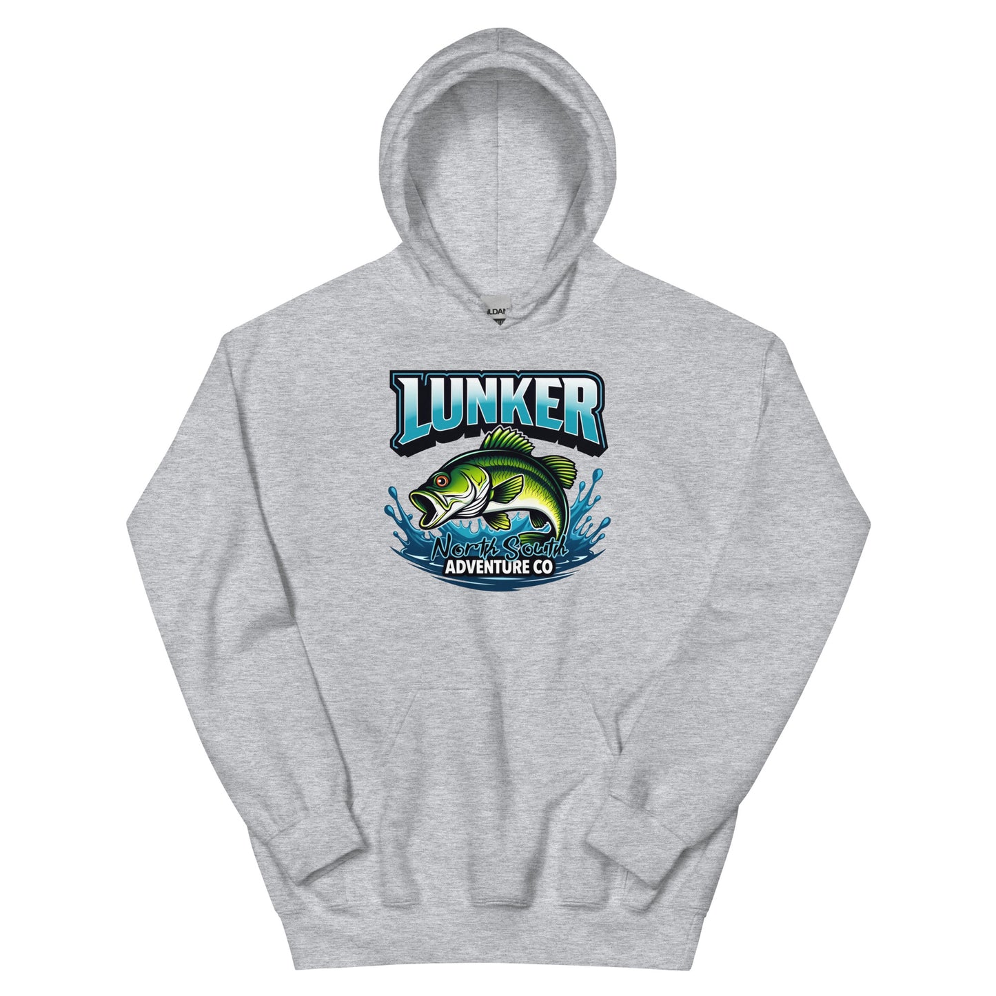 North-South Lunker Bass Fishing  Hoodie