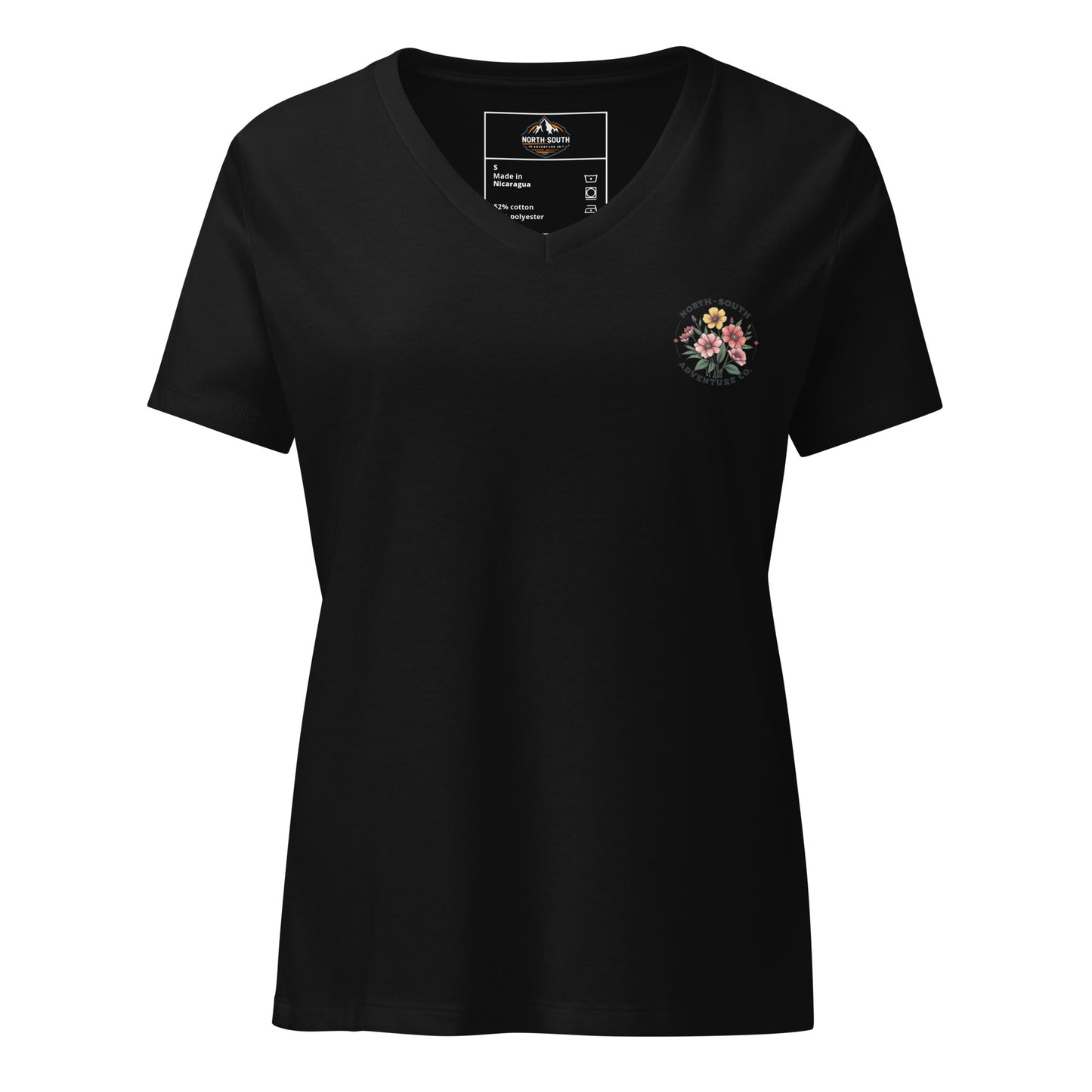 North-South wildflower Women’s Relaxed V-neck t-shirt, summer, soft, ladies, heather