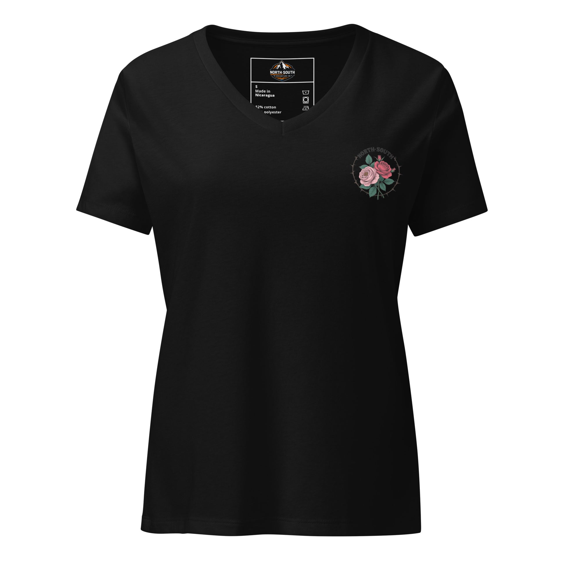 North-South Rose Women’s Relaxed V-neck t-shirt, summer, soft, ladies, heather