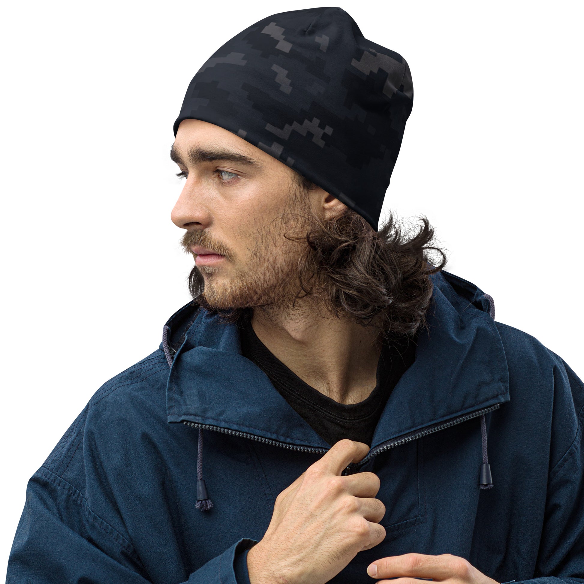 North-South Dark Pixel Camo Beenie