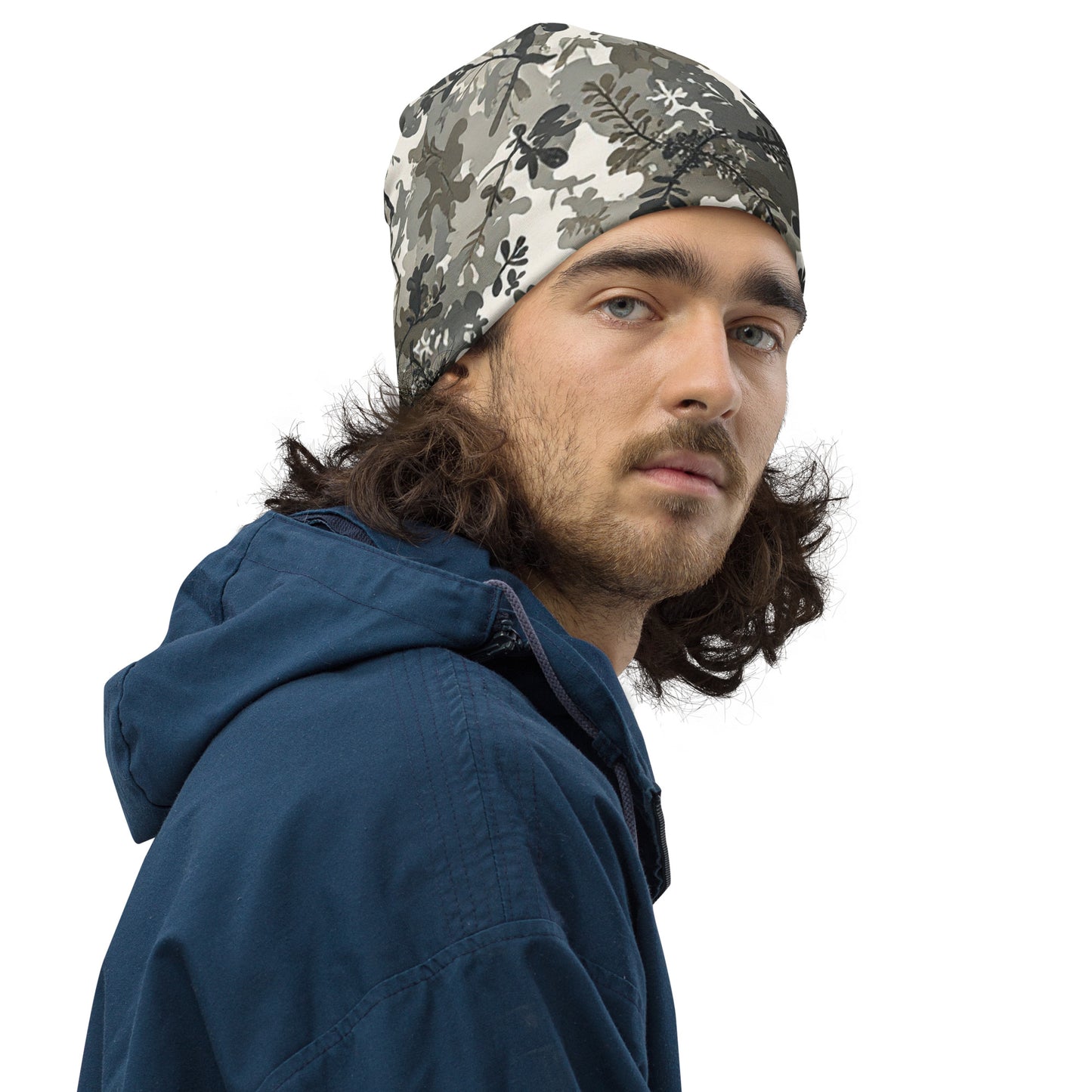 North-South Dark Leaf Camo Beenie