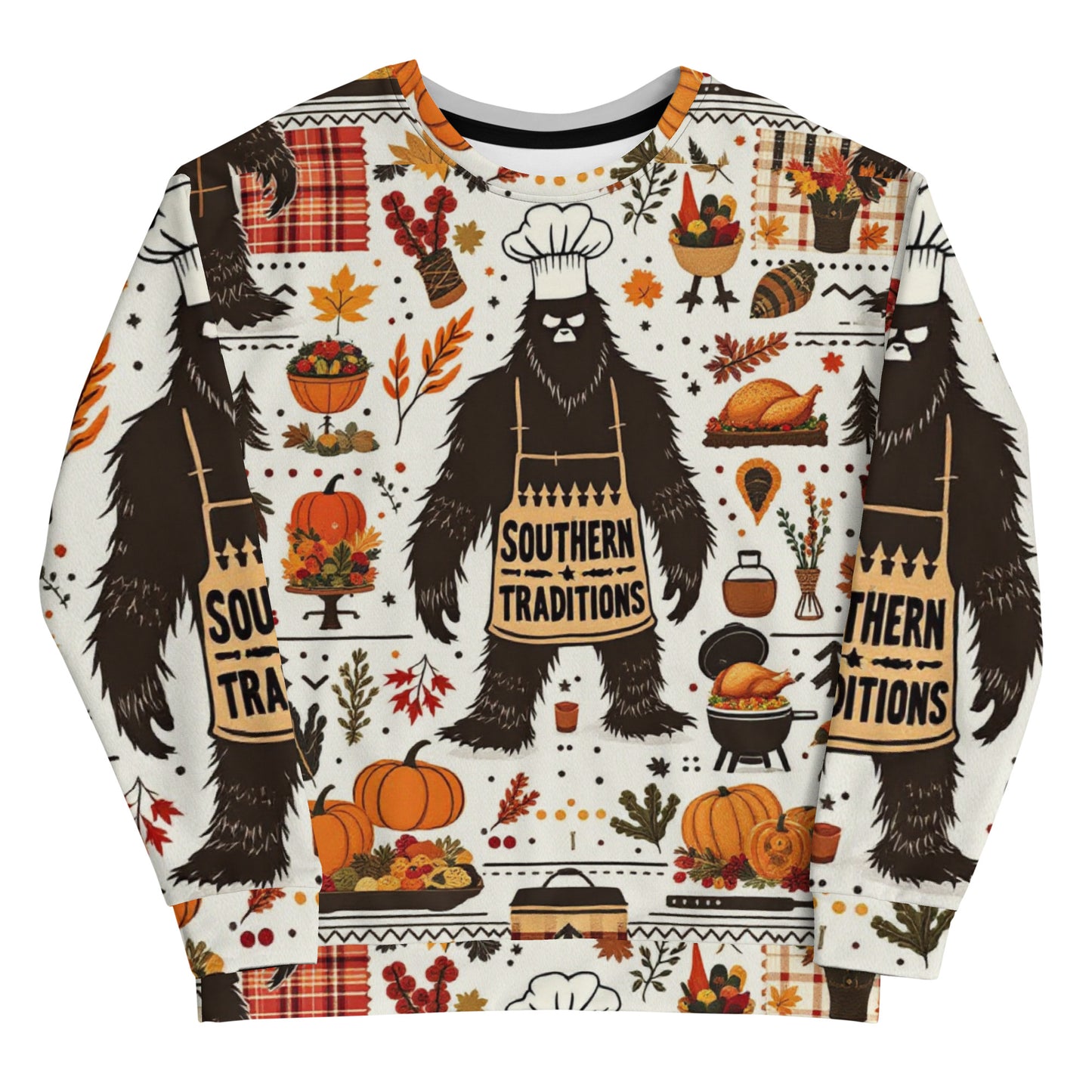 North-South, Southern Traditions Ugly Bigfoot Thanksgiving Sweatshirt