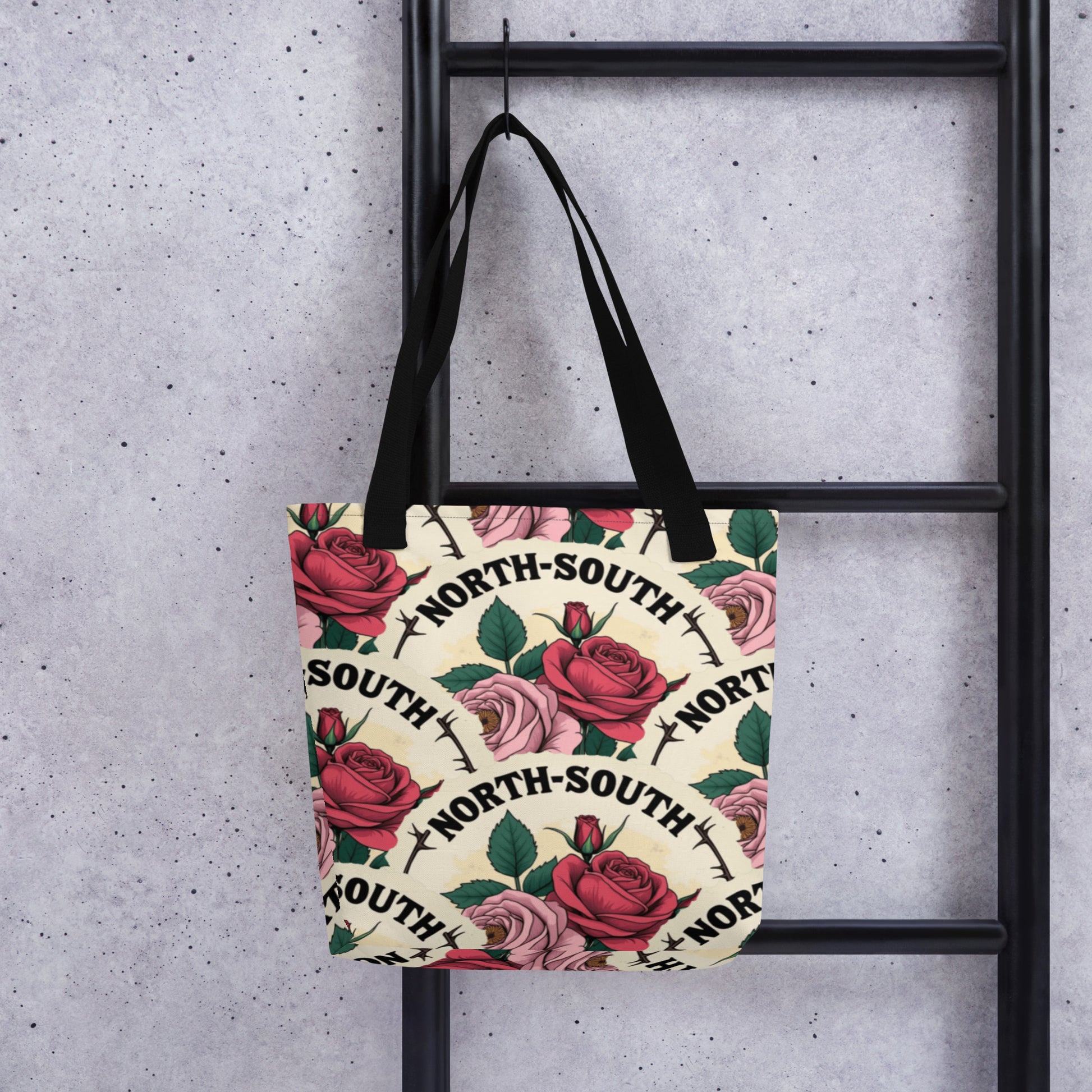 North-South Rose Tote Bag