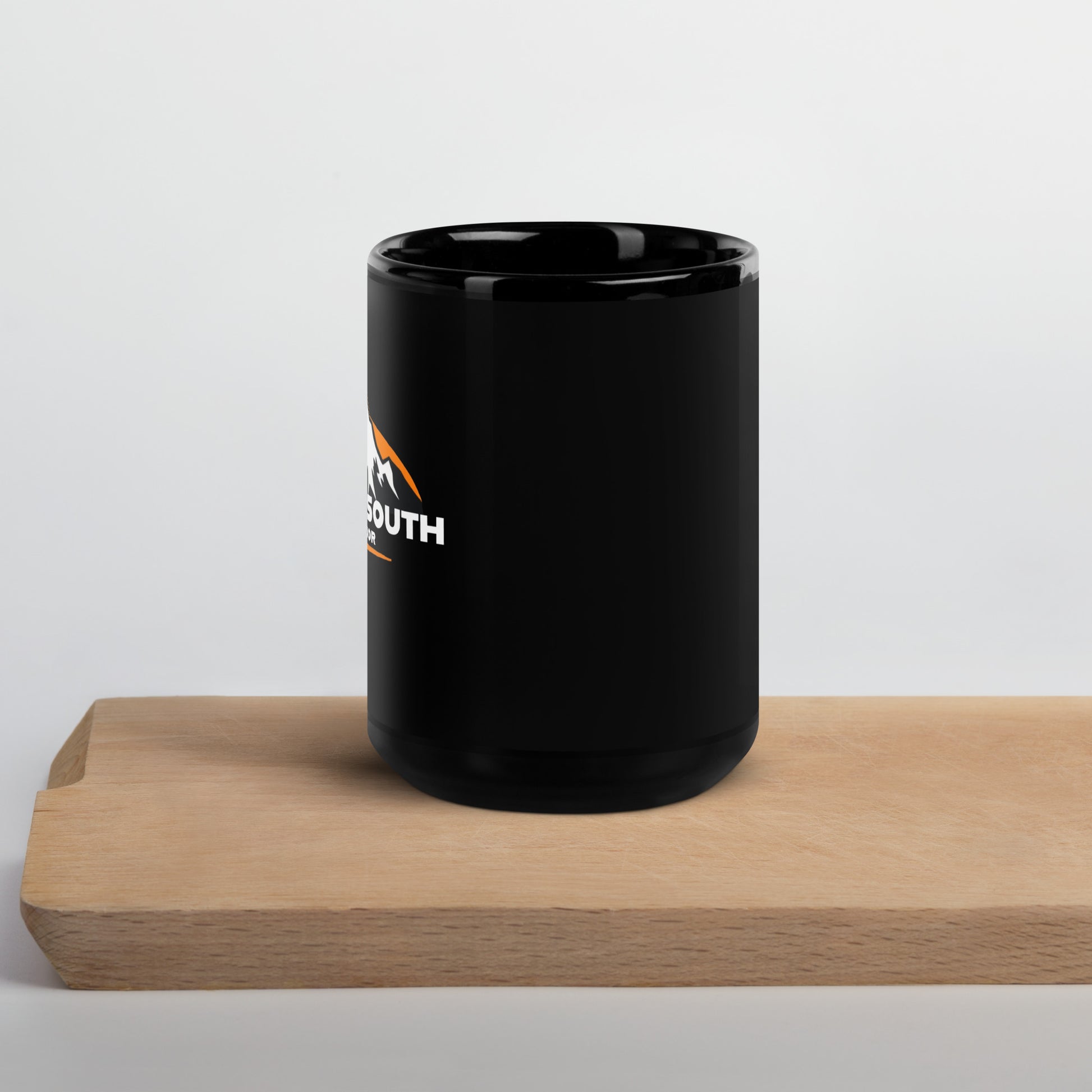 North -South Outdoor Black Glossy Mug