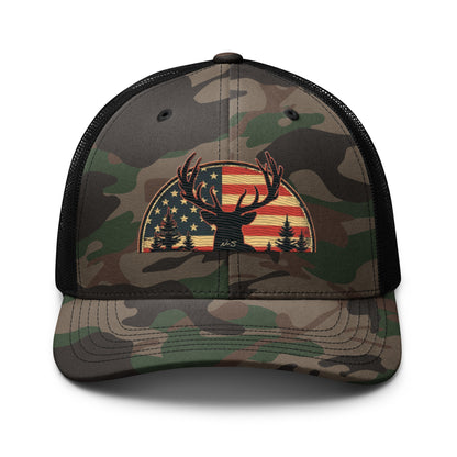 North-South Vintage Buck Camo Hat