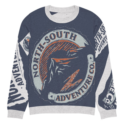 North-South Signature Mash Up Knitted Crew-Neck Sweater