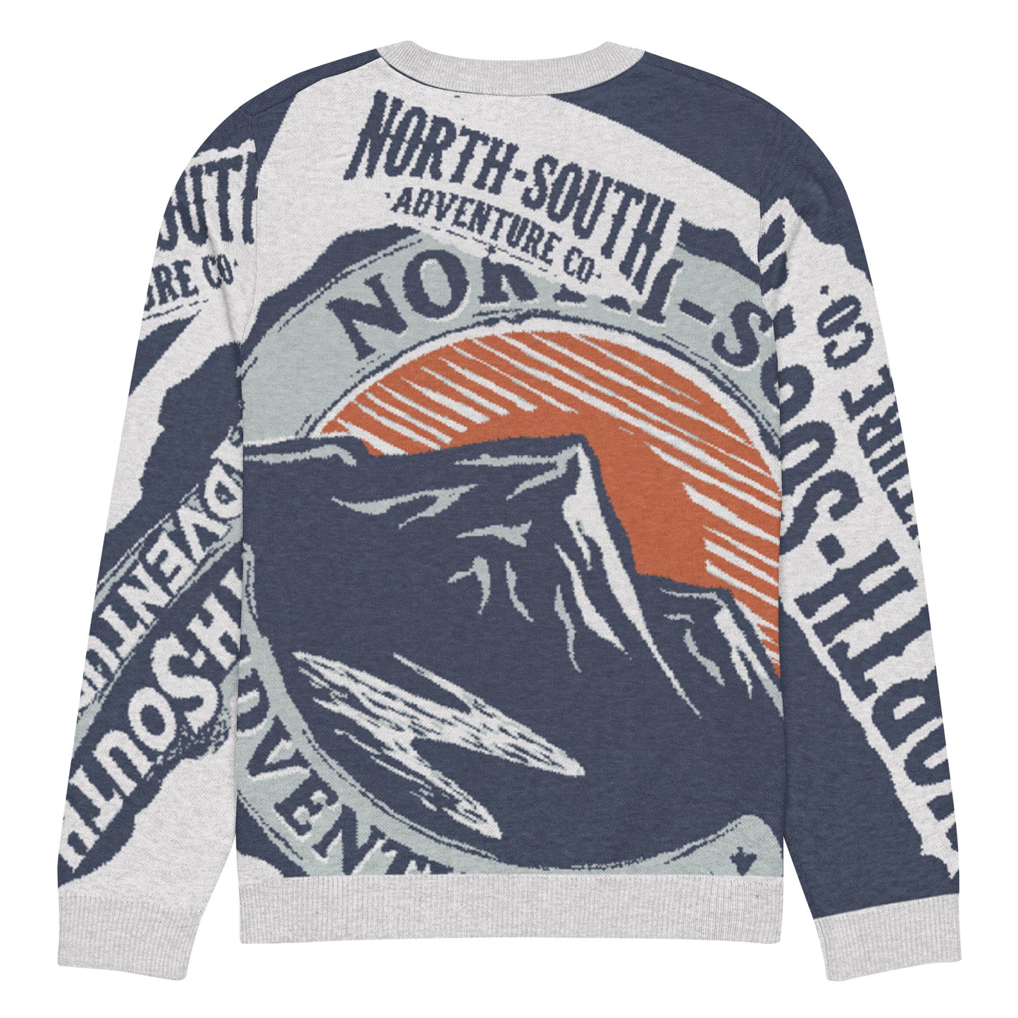 North-South Signature Mash Up Knitted Crew-Neck Sweater