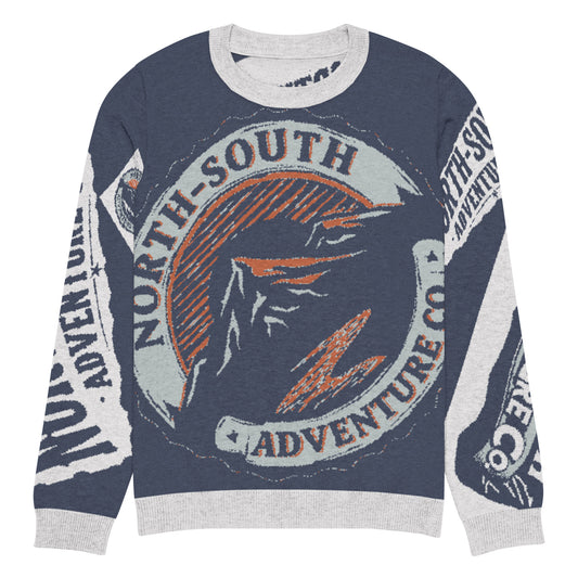 North-South Signature Mash Up Knitted Crew-Neck Sweater