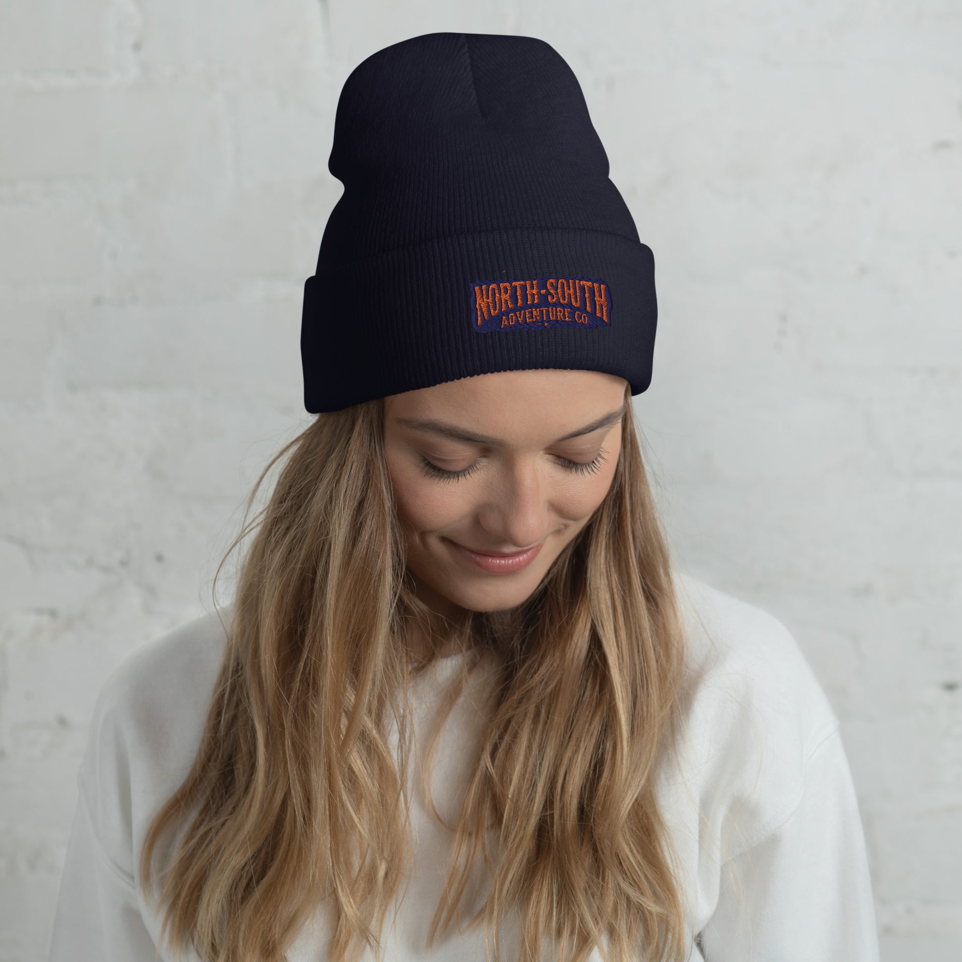 North-South Cuffed Embroidered NS Beanie, winter hat