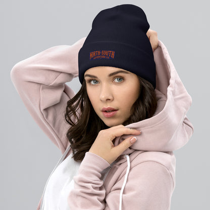 North-South Cuffed Embroidered NS Beanie, winter hat