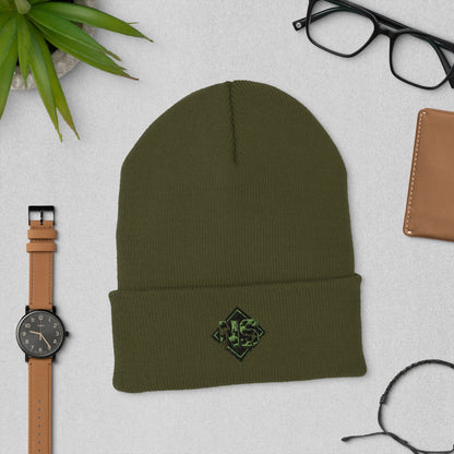 North-South Camo Shield Cuffed Beanie