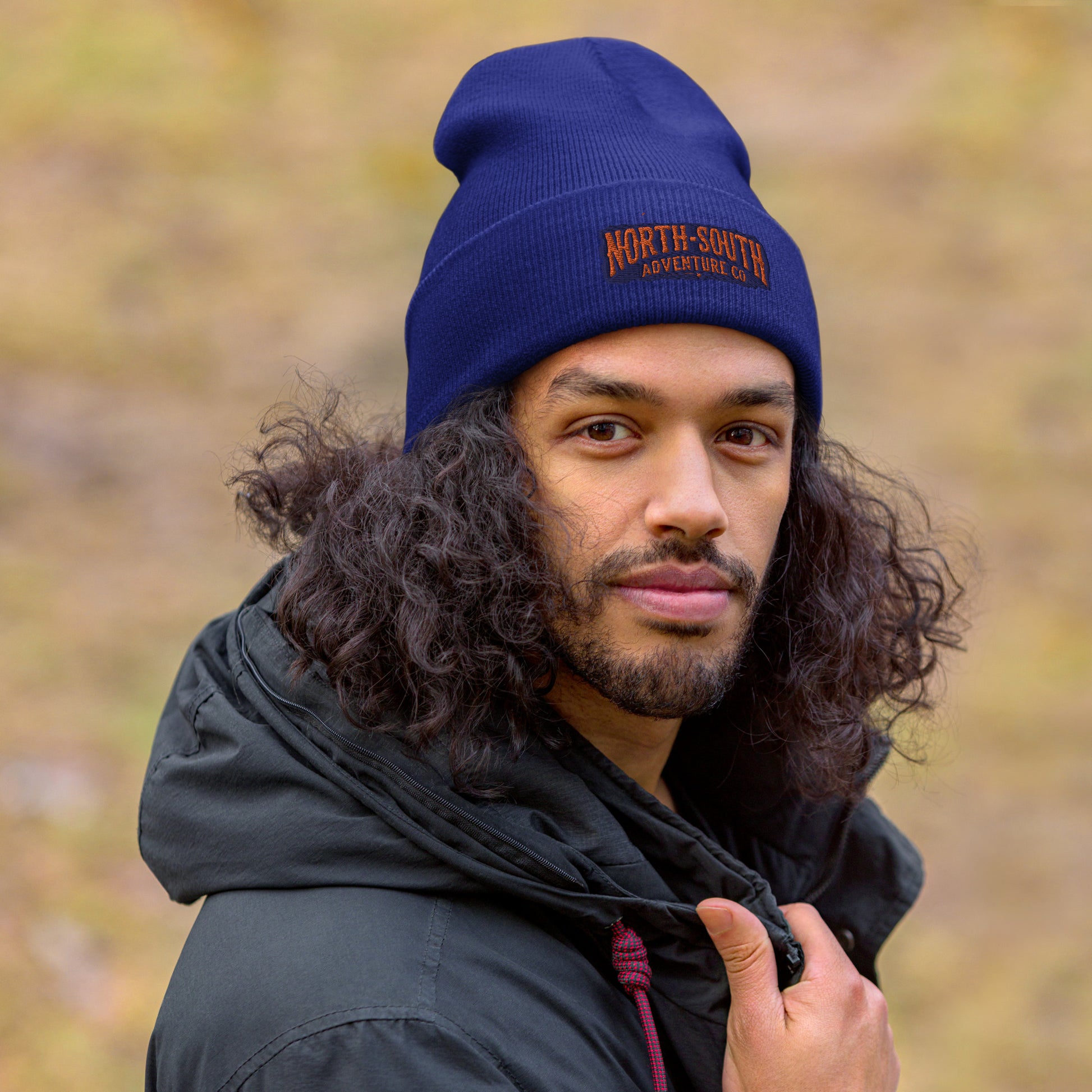 North-South Cuffed Embroidered NS Beanie, winter hat