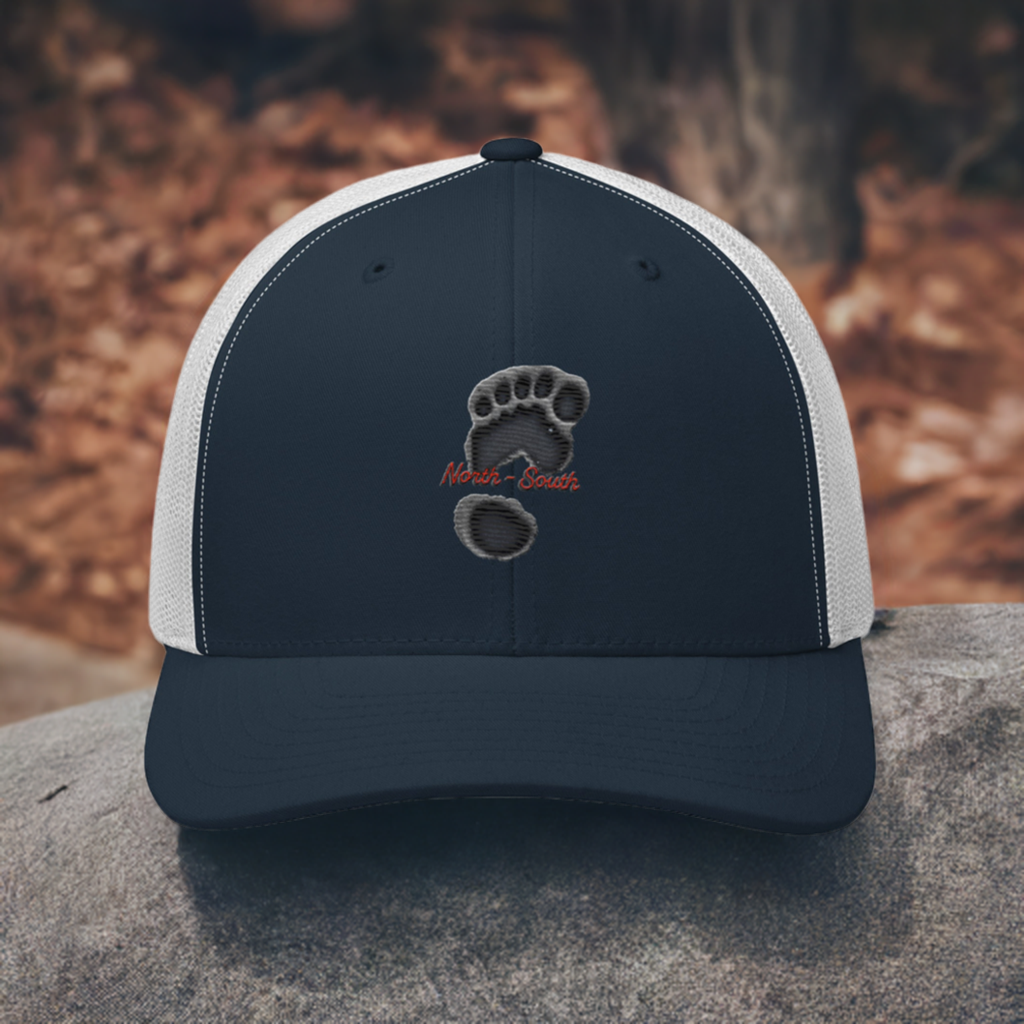 North-South Bigfoot Print Trucker Cap