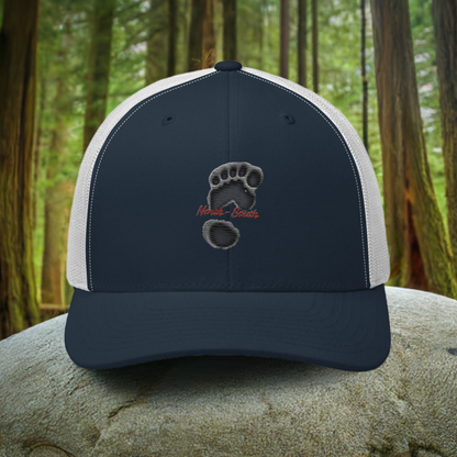 North-South Bigfoot Print Trucker Cap