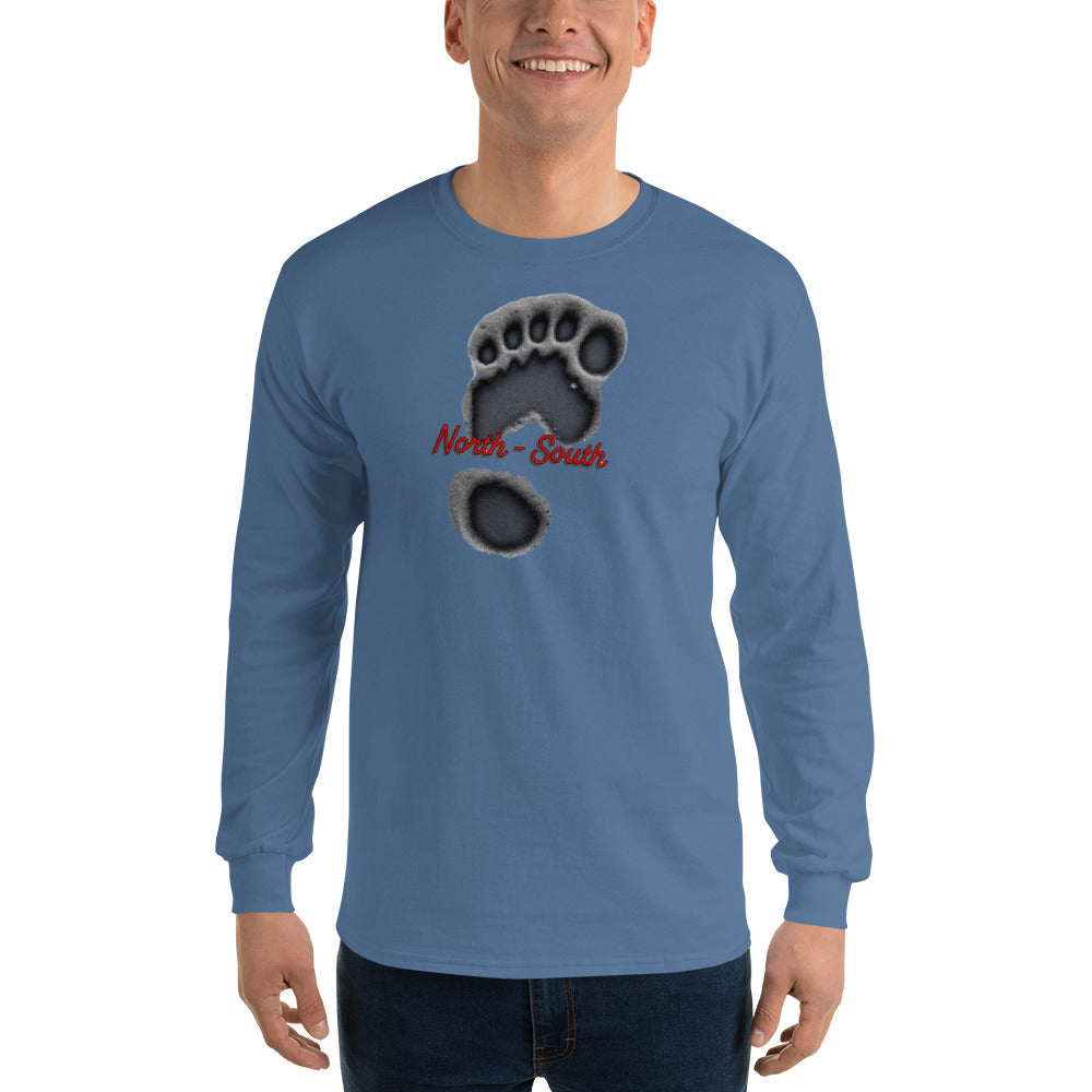 North-South Bigfoot Print Long Sleeve Tee