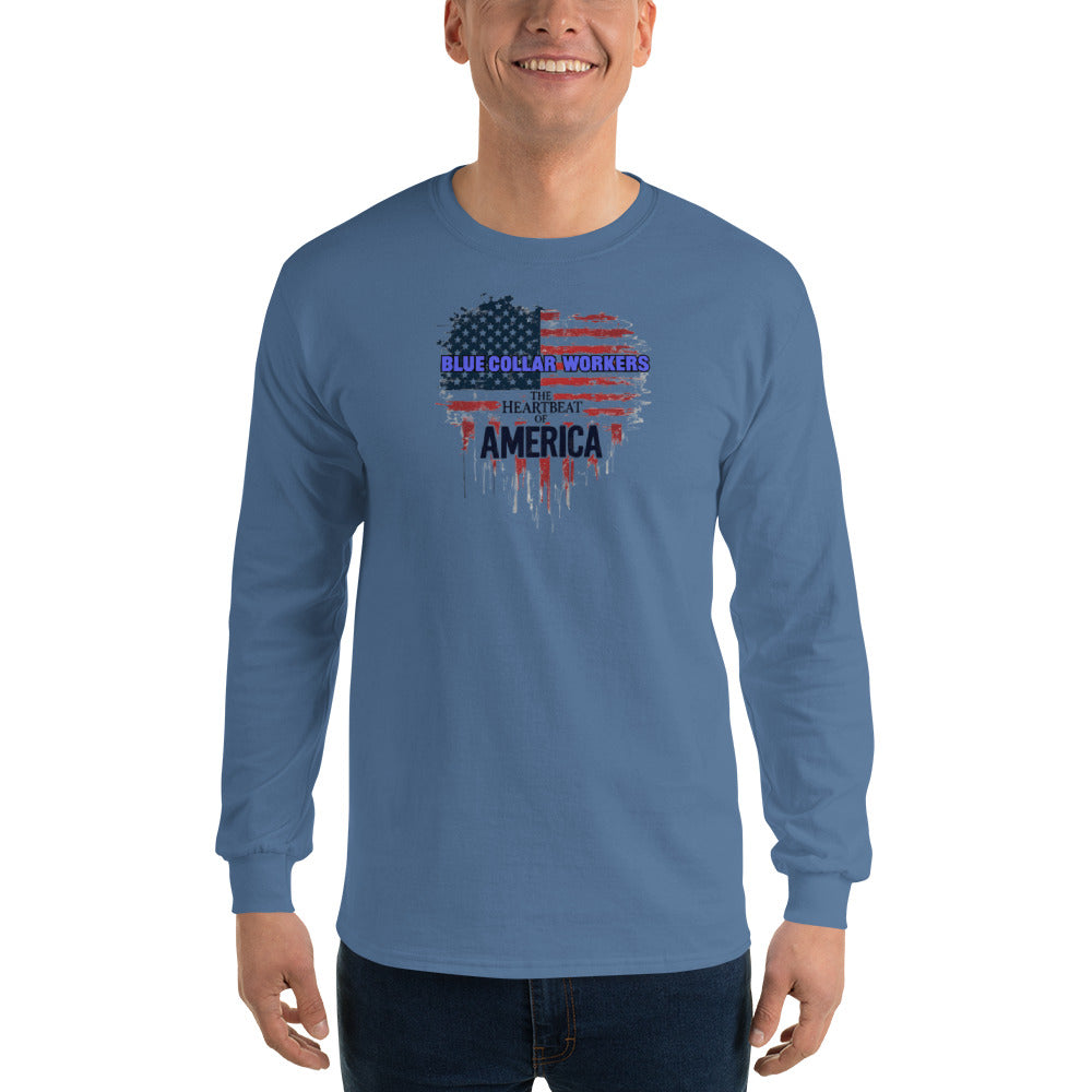 North-South Blue Collar Worker Long Sleeve Shirt