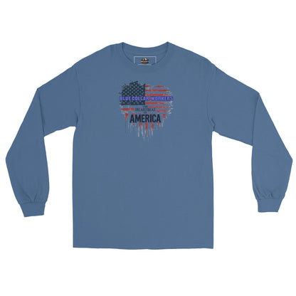 North-South Blue Collar Worker Long Sleeve Shirt