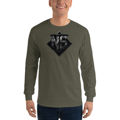  North-South Gray Camo Shield Long Sleeve Shirt