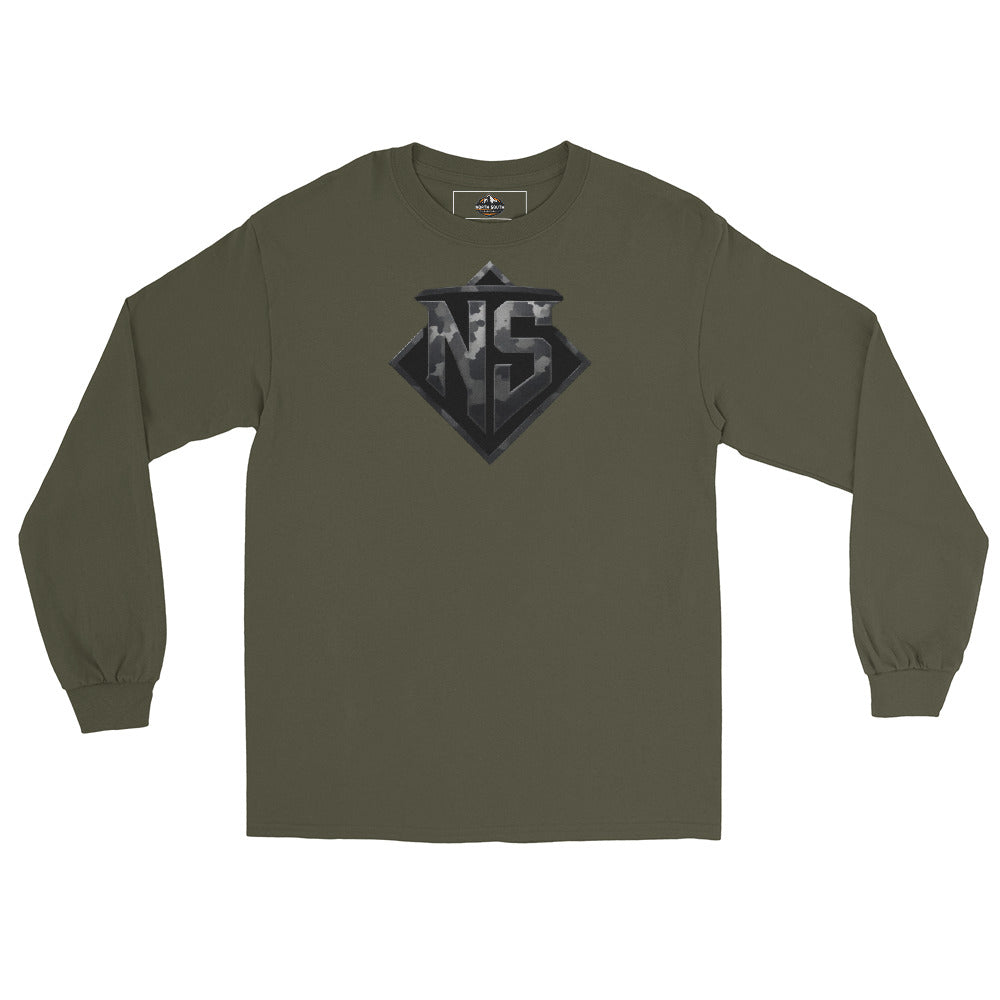  North-South Gray Camo Shield Long Sleeve Shirt