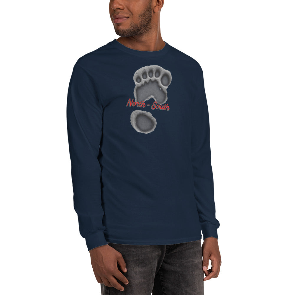 North-South Bigfoot Print Long Sleeve Tee