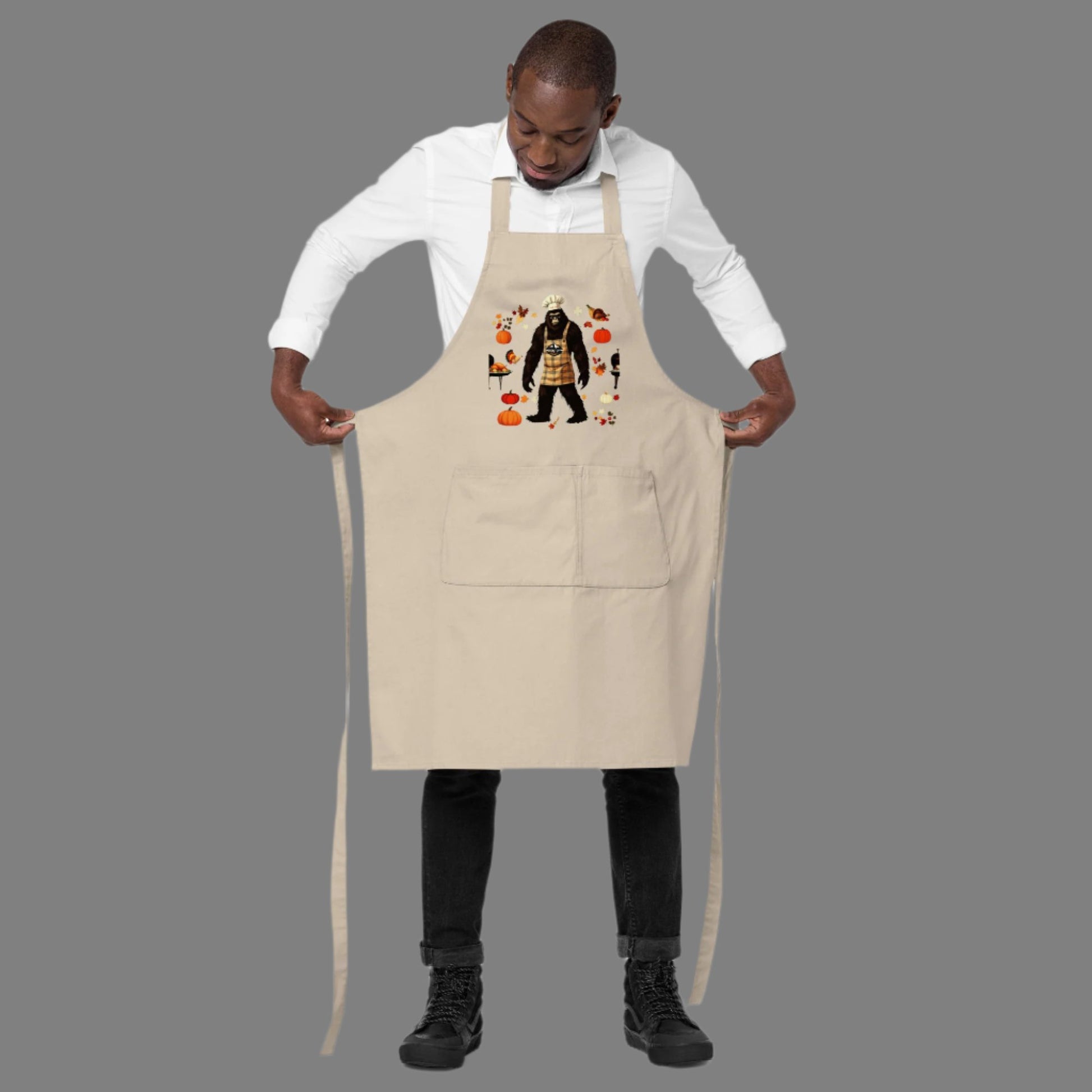 North-South Bigfoot Thanksgiving Apron