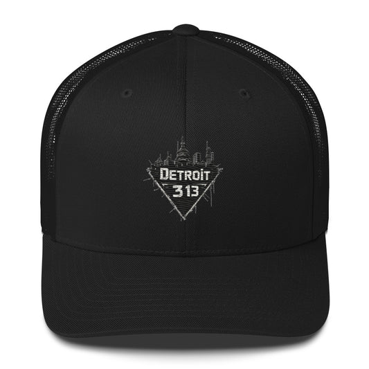 North-South Detroit 313 Trucker Hat