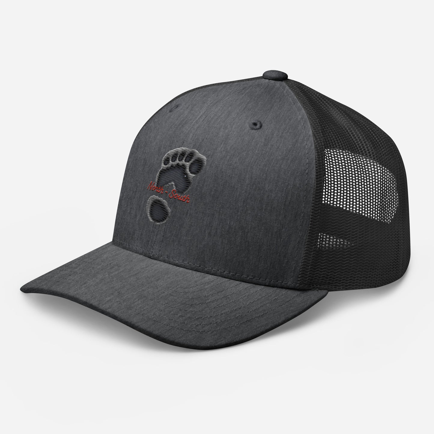 North-South Bigfoot Print Trucker Cap