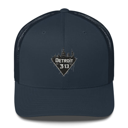 North-South Detroit 313 Trucker Hat