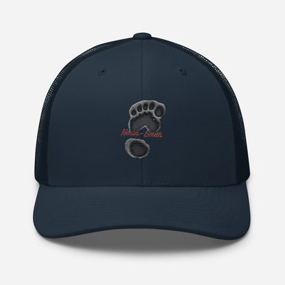 North-South Bigfoot Print Trucker Cap