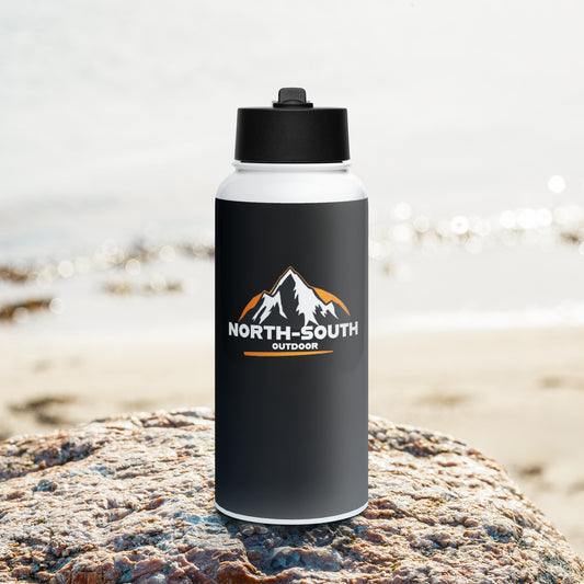 North-South Outdoor Logo Stainless Steel Water Bottle With a Straw Lid