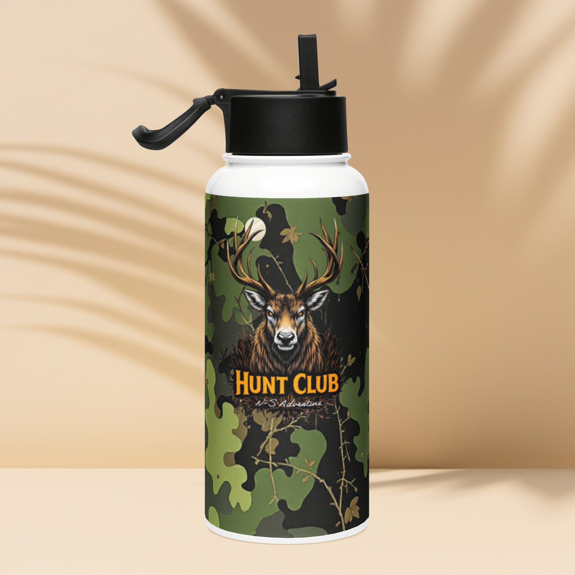 North-South Hunt Club Swamp Buck Stainless Steel Camo Water Bottle