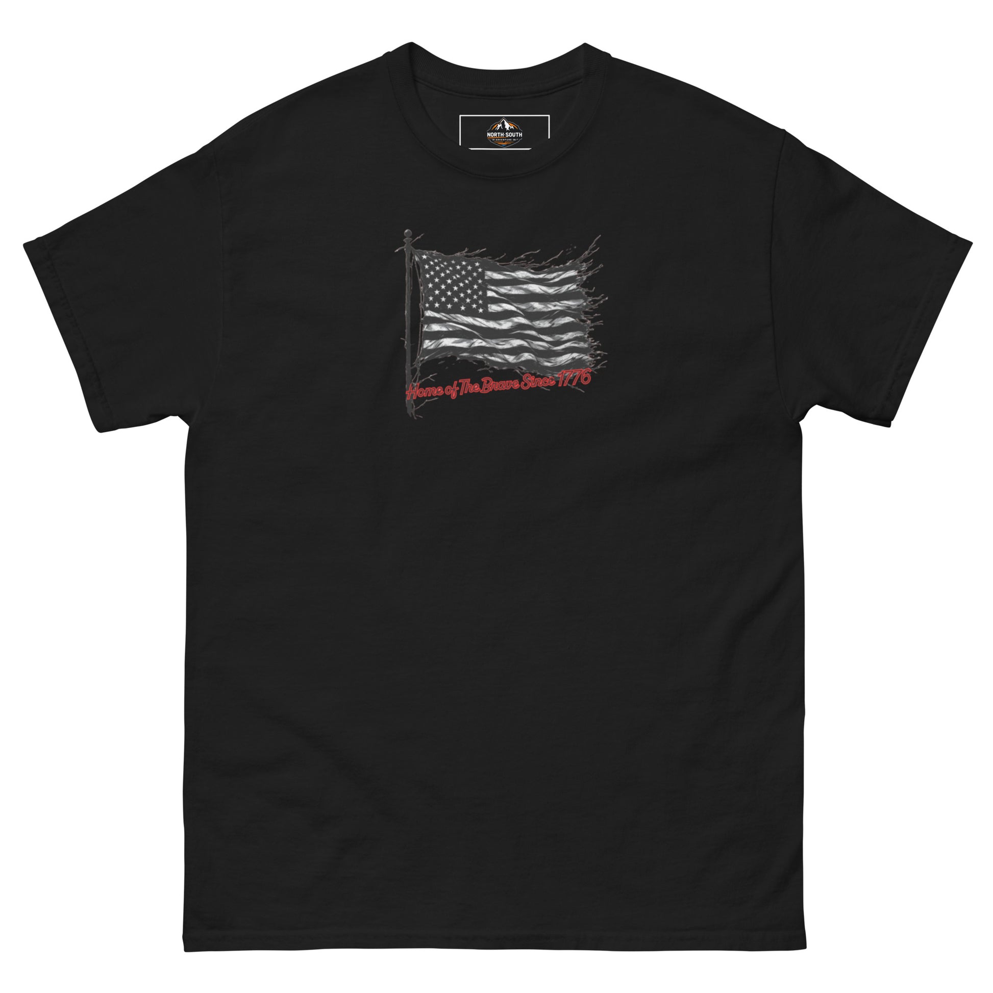 North-South Home of The Brave Flag Classic Tee