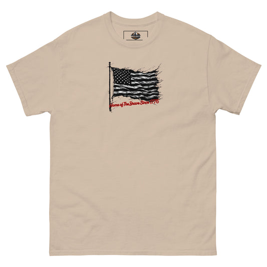 North-South Home of The Brave Flag Classic Tee