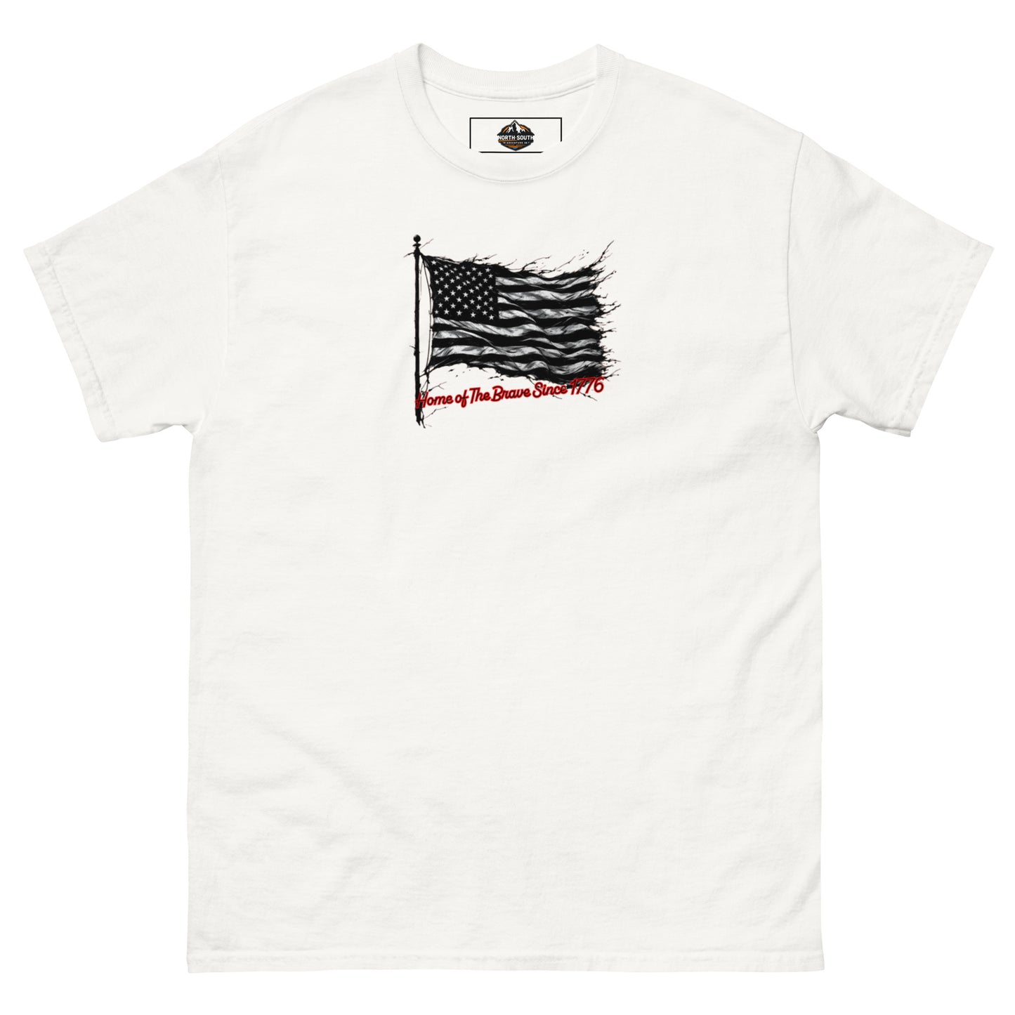 North-South Home of The Brave Flag Classic Tee