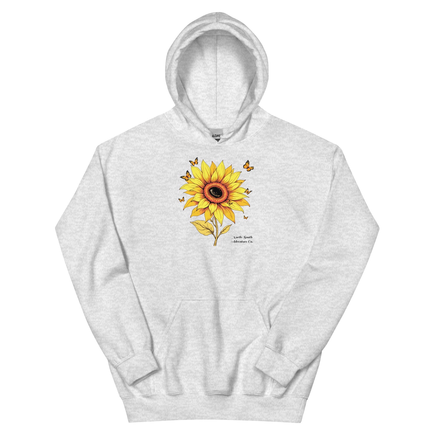 North-South Sunflower Butterfly Women's Hoodie