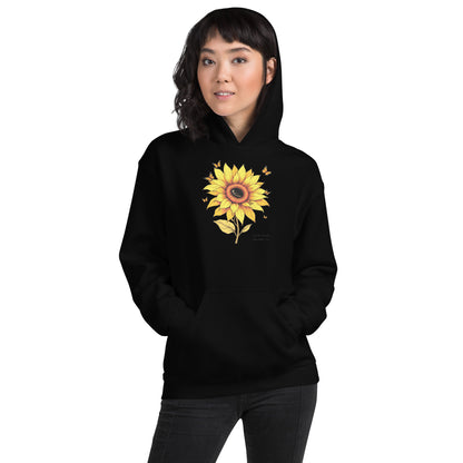 North-South Sunflower Butterfly Women's Hoodie