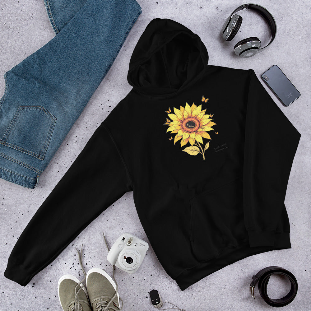 North-South Sunflower Butterfly Women's Hoodie