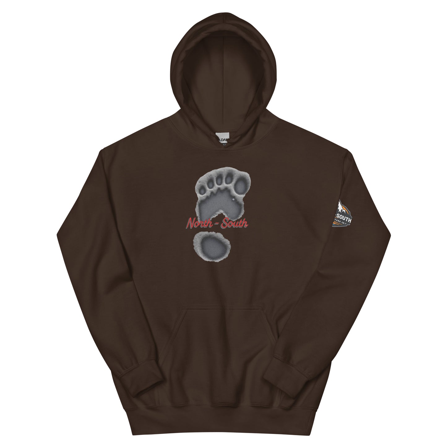 North-South Bigfoot Print Hoodie