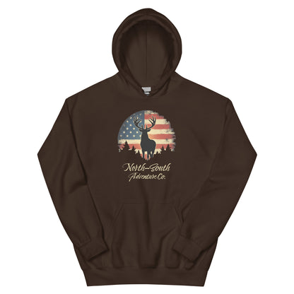 North-South Rugged Flag Buck Hoodie