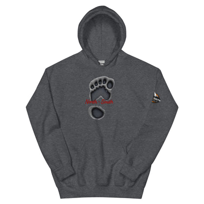 North-South Bigfoot Print Hoodie