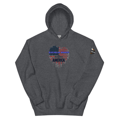 North-South Blue Collar Workers Unisex Hoodie